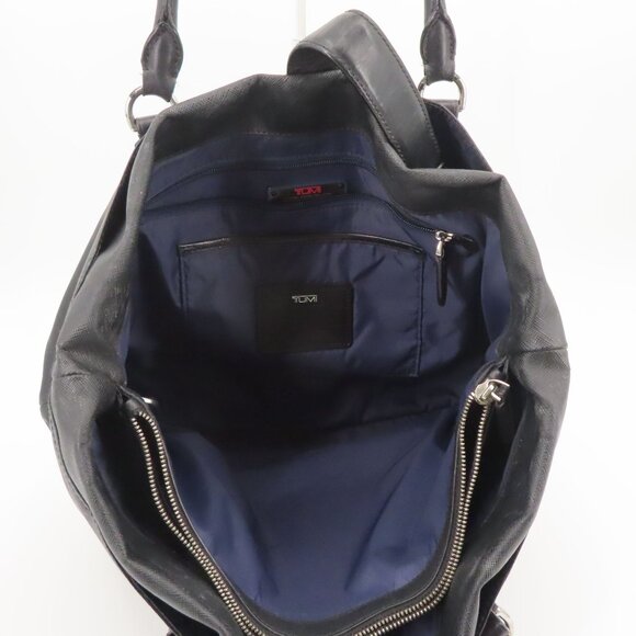 Tumi Villa Turin 73105D2 Black Canvas Work Travel Tote Handbag Purse Bag Commute - Picture 14 of 16